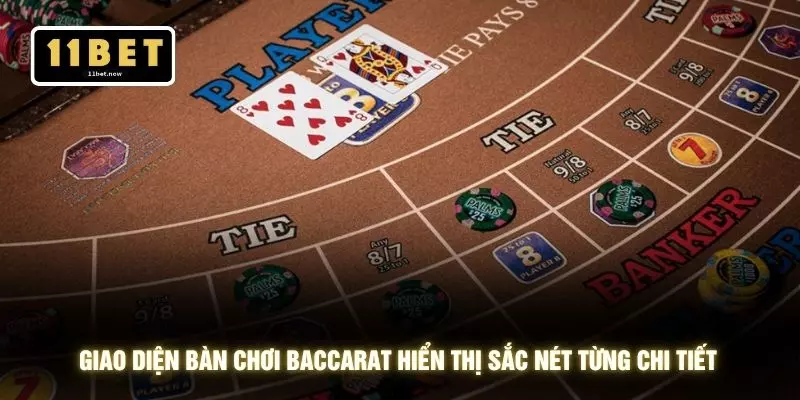 Baccarat - 3 Chiến Lược Xoay Nhịp Thắng Ổn Định Tại 11BET 2 Giao diện bàn chơi Baccarat hiển thị sắc nét từng chi tiết